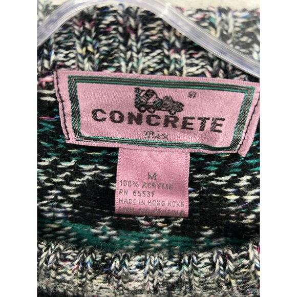 Vintage Concrete Mix Crewneck Mens Sweater Medium Coogi Cosby Grandpa 80s 90s - Picture 5 of 5